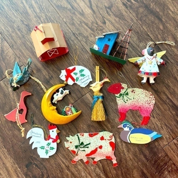 Christmas on the Farm Vintage animal ornaments 12 - Picture 14 of 14